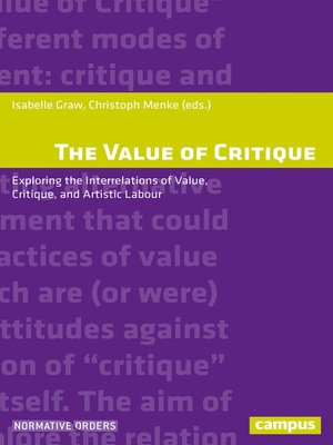 cover image of The Value of Critique